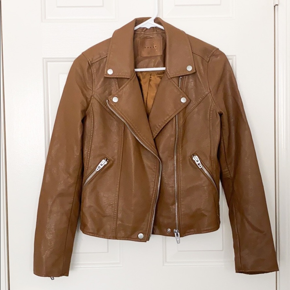 BlankNYC Faux Leather Moto Jacket, Size S